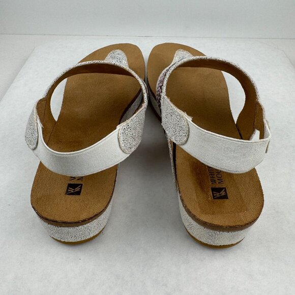 White Mountain Womens Safari White Slingback Sandals Embellished Size 8.5M - Picture 4 of 14